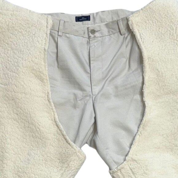 Beyoncé Cowboy Carter Inspired Handmade White Pants with Fur Chaps - Picture 2 of 7